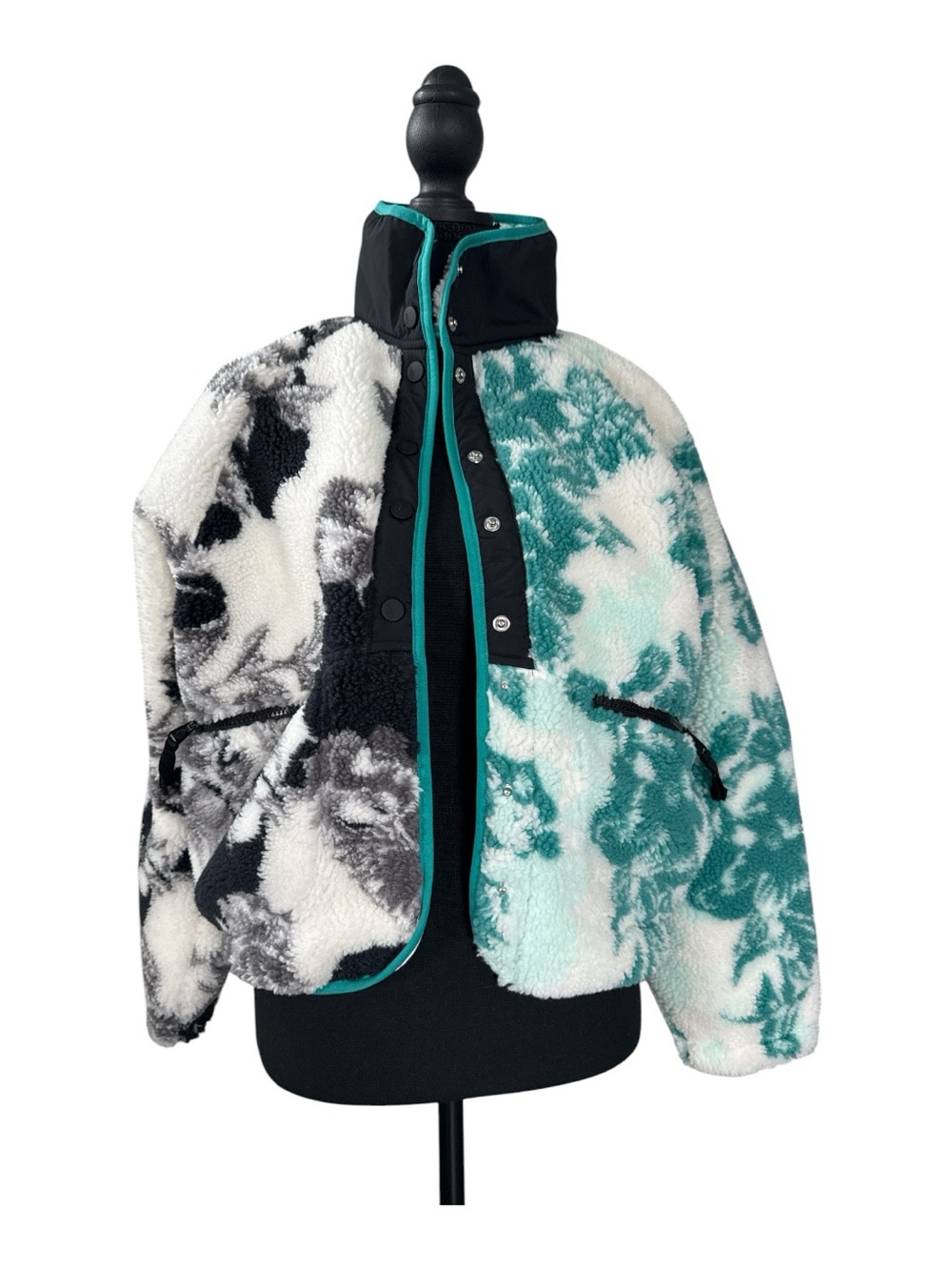 FP Movement by Free People Hit The Slopes Jacket Sherpa XS Floral Cozy - Picture 5 of 10